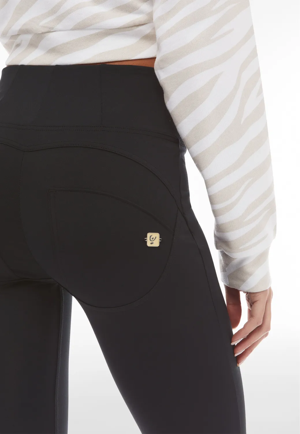 Freddy WR.UP Superskinny Hose High Waist Schwarz atmungsaktiv