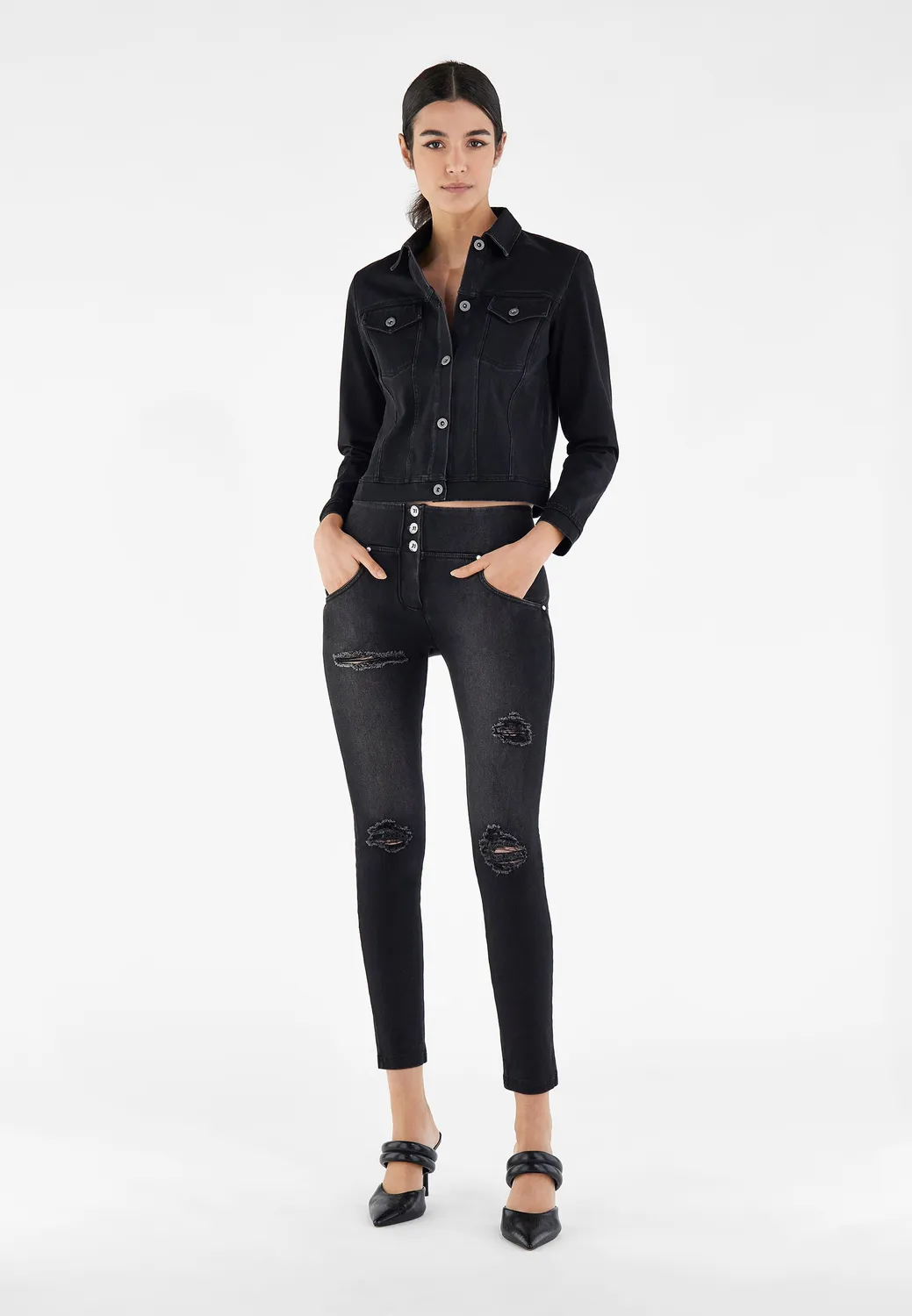 Freddy WR.UP Vita Media Jeans mit Rissen
