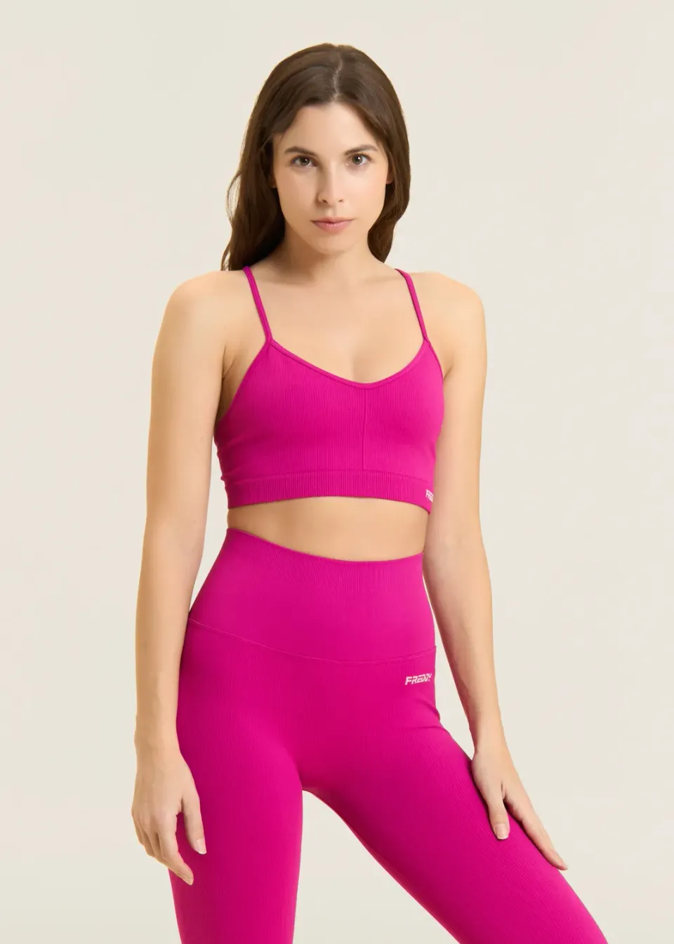 Freddy Seamless Sport-BH gekreuzt Schwarz