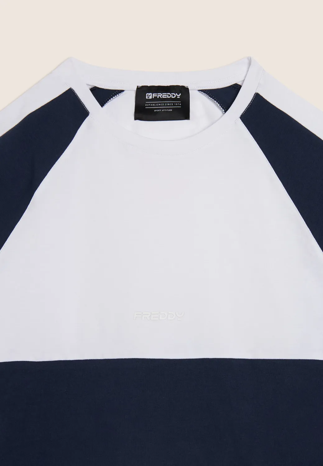 Freddy Colorblock T-Shirt Black Baumwolle Regular