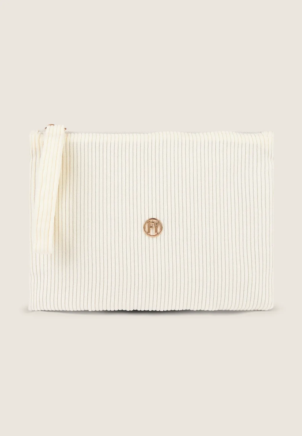 Freddy FY Cord Clutch Einheitsgröße schwarz Goldlogo