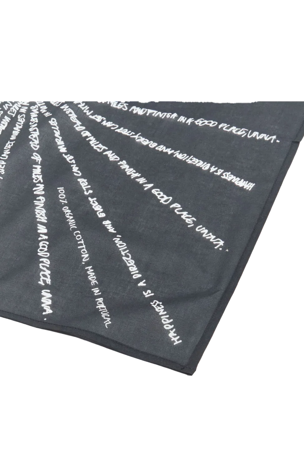 UNNA Mantra Schal Scarf Black Bio-Baumwolle