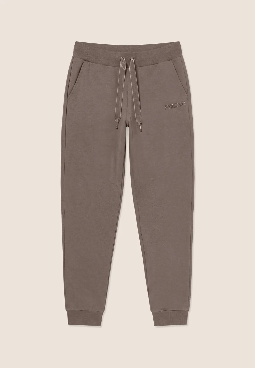 Freddy Jogginghose Damen Schwarz Bündchen Regular