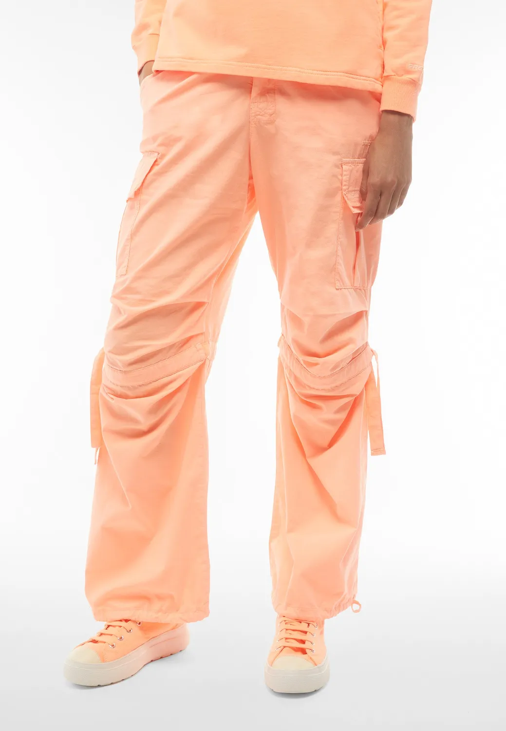 Freddy Cargo Popeline Hose Orange Pigment Dyed Kordelzug
