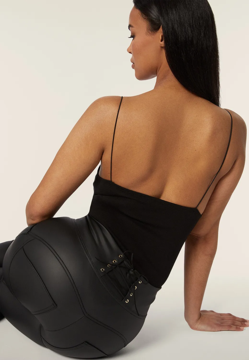 Freddy WR.UP Leggings Kunstleder Schwarz High Waist