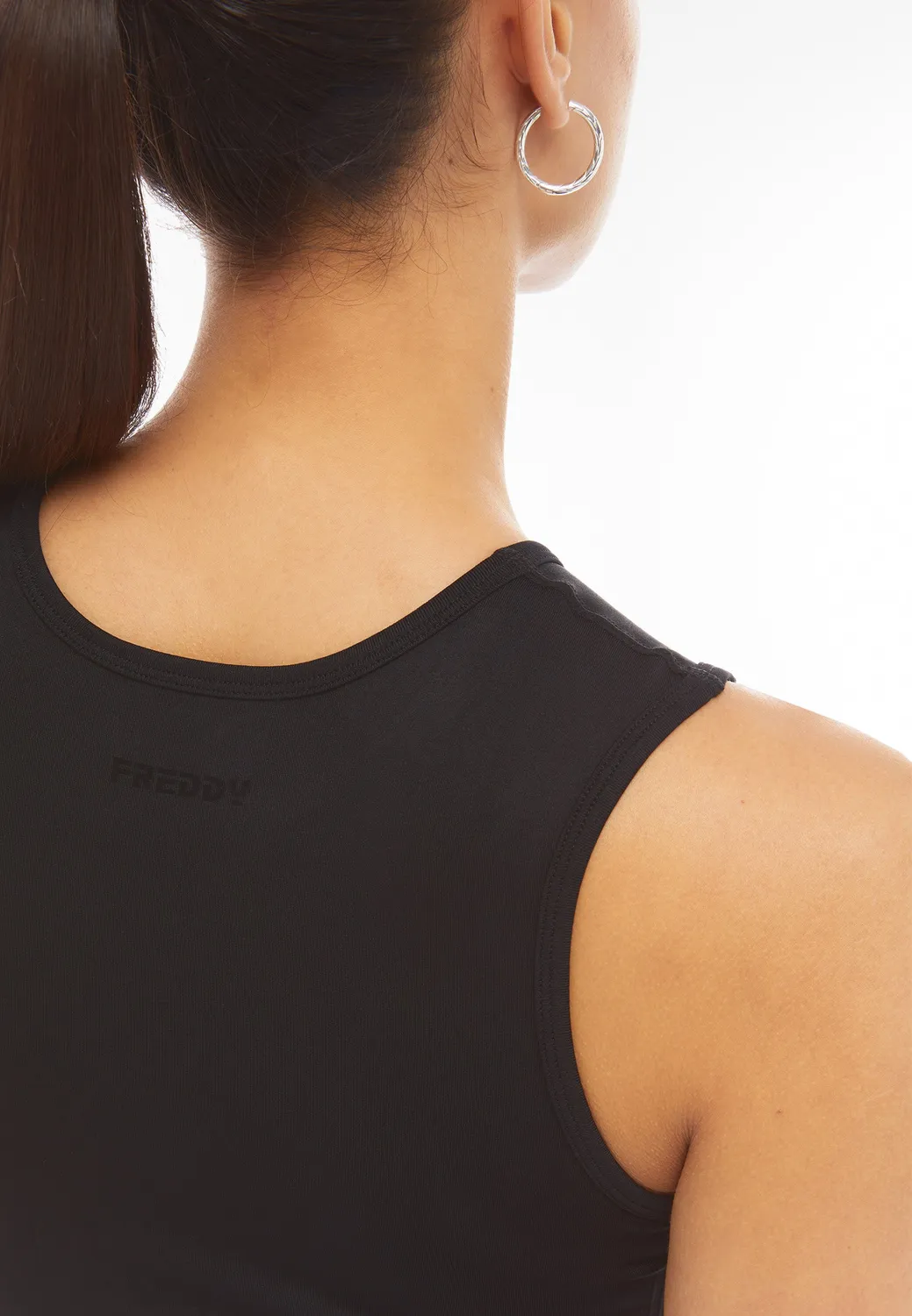 Freddy Seamless Crop Top Damen Beetle Green recycelt