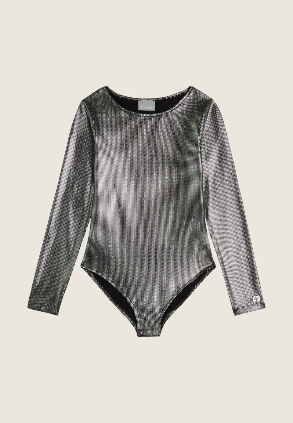 Freddy Body Mädchen Langarm Silber Metallic Jersey