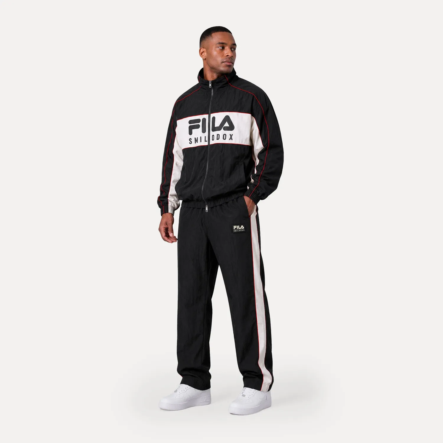 SMILODOX x FILA Sven Trainingsjacke Schwarz Herren