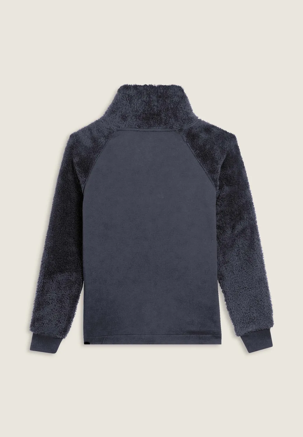 Freddy Sherpa Zip Sweatjacke Schwarz hoher Kragen