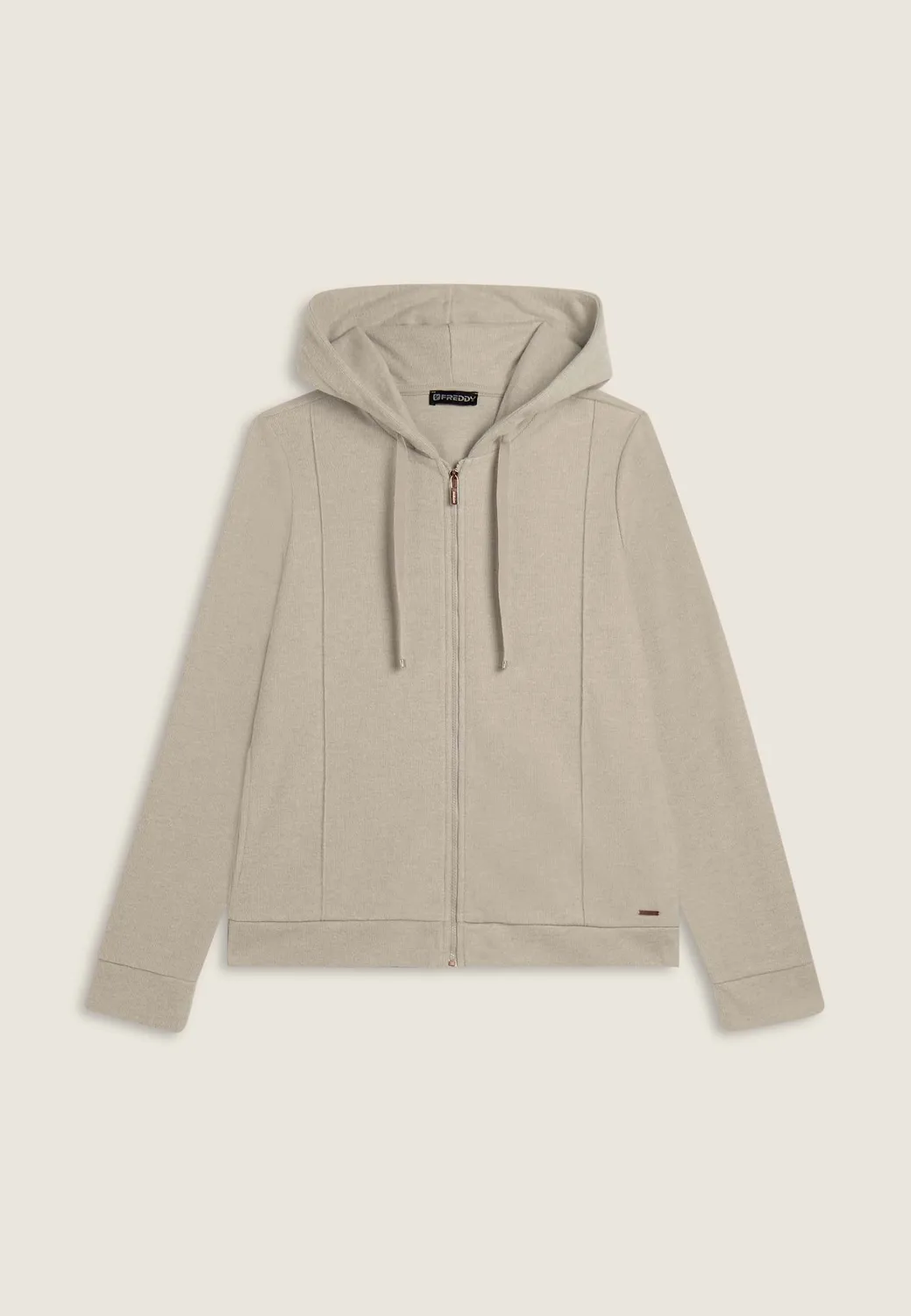 Freddy Damen Hoodie Full-Zip Tricot Grau