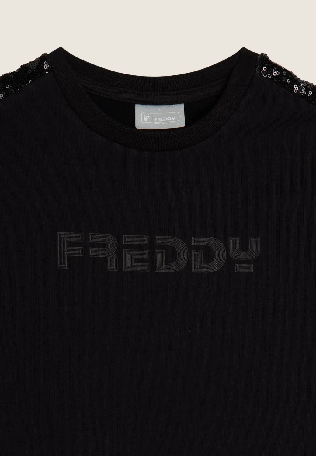 Freddy Pailletten Sweatshirt Mädchen Schwarz
