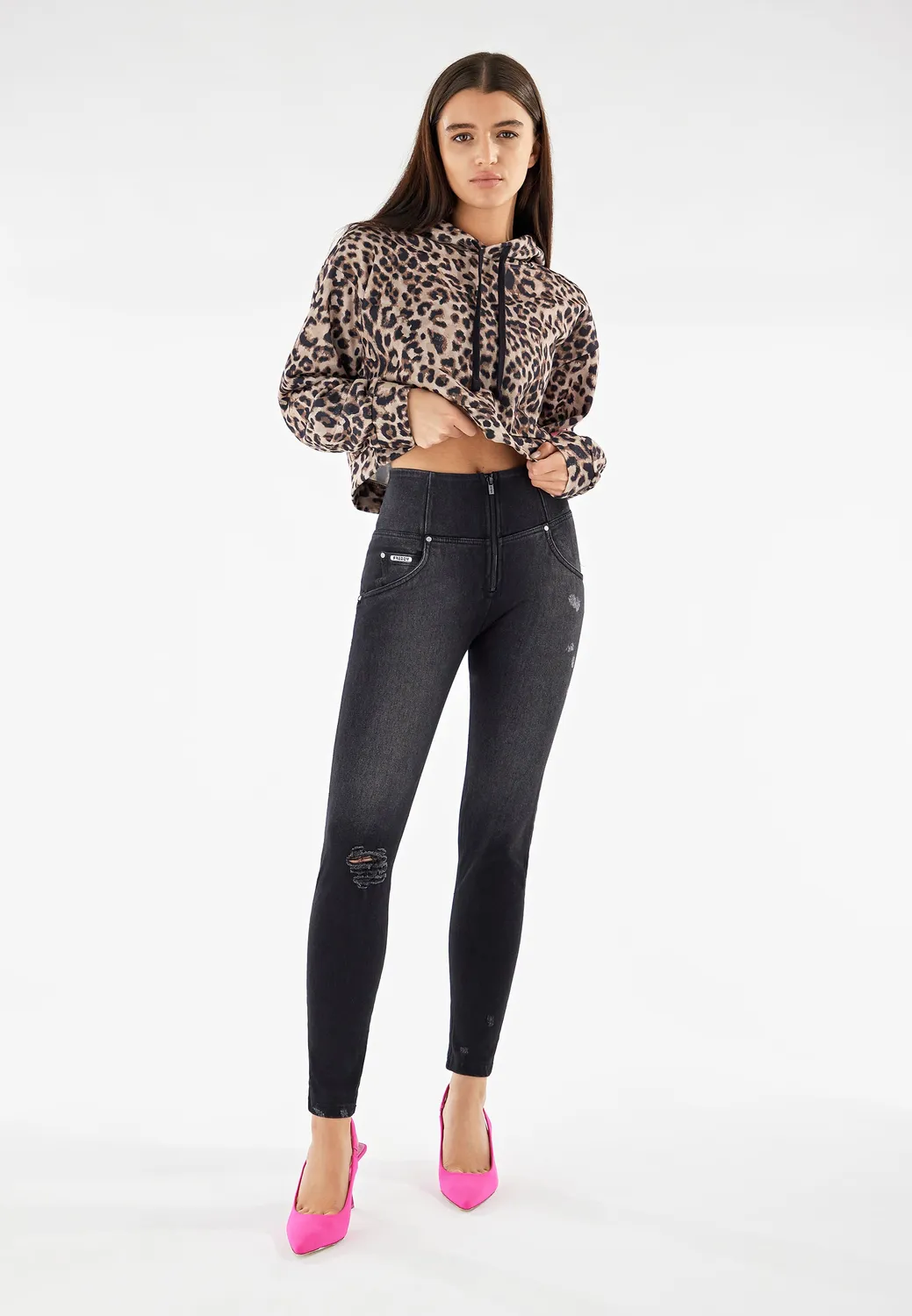 Freddy WR.UP Jeans Superskinny High Waist Schwarz XS