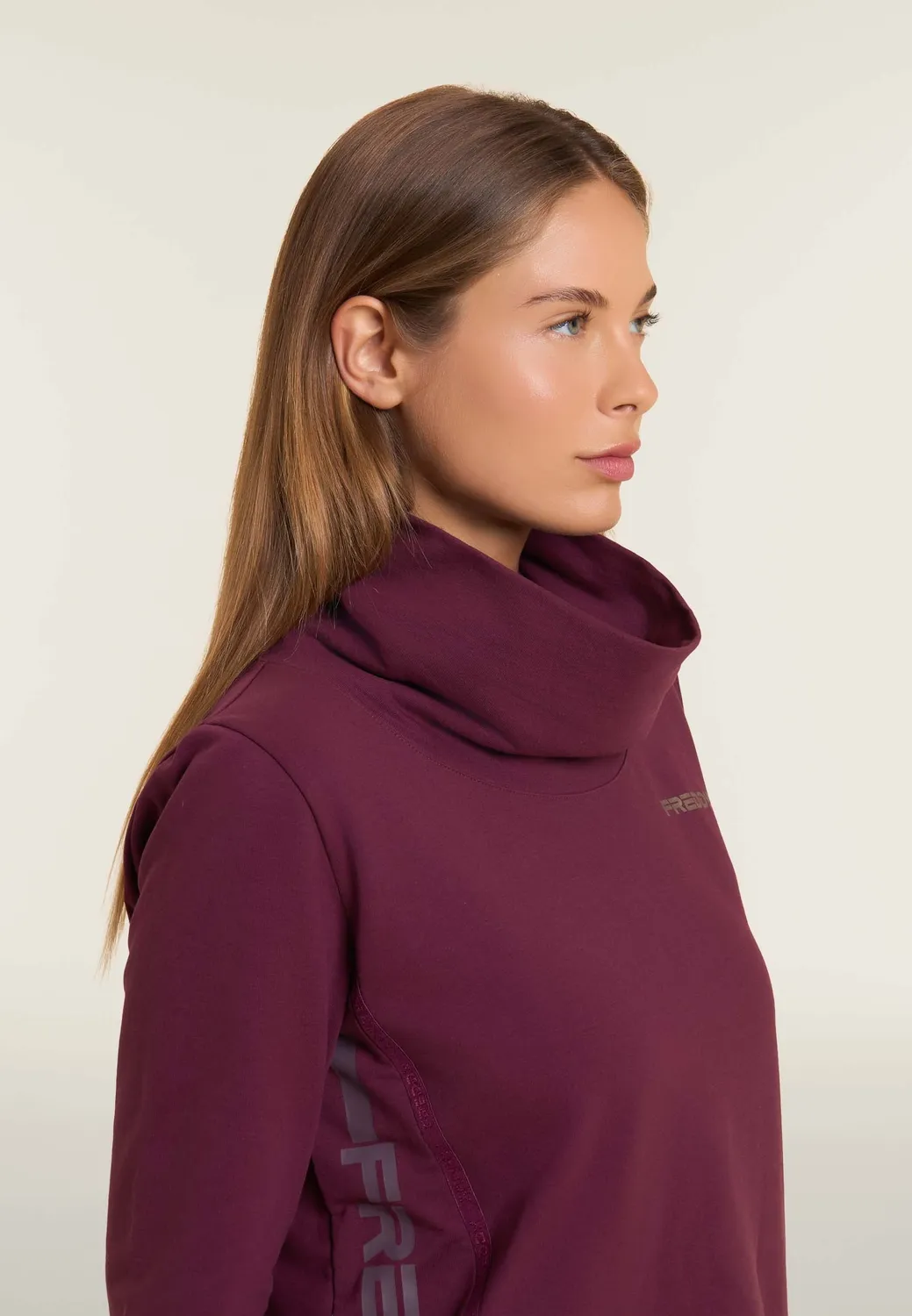 Freddy Sweatshirt Damen Grafik Feige hoher Kragen