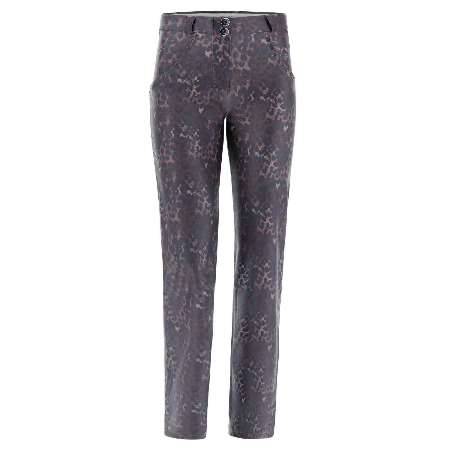 Freddy WR.UP Wide Leg Hose Leopard Kunstleder