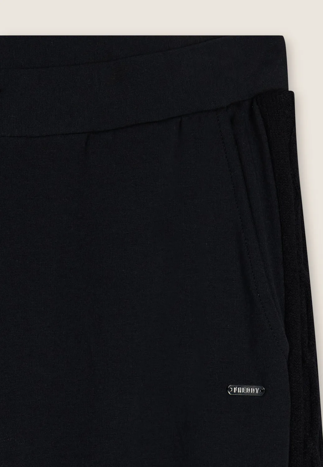 Freddy Wide Leg Sweathose Modal schwarz weich
