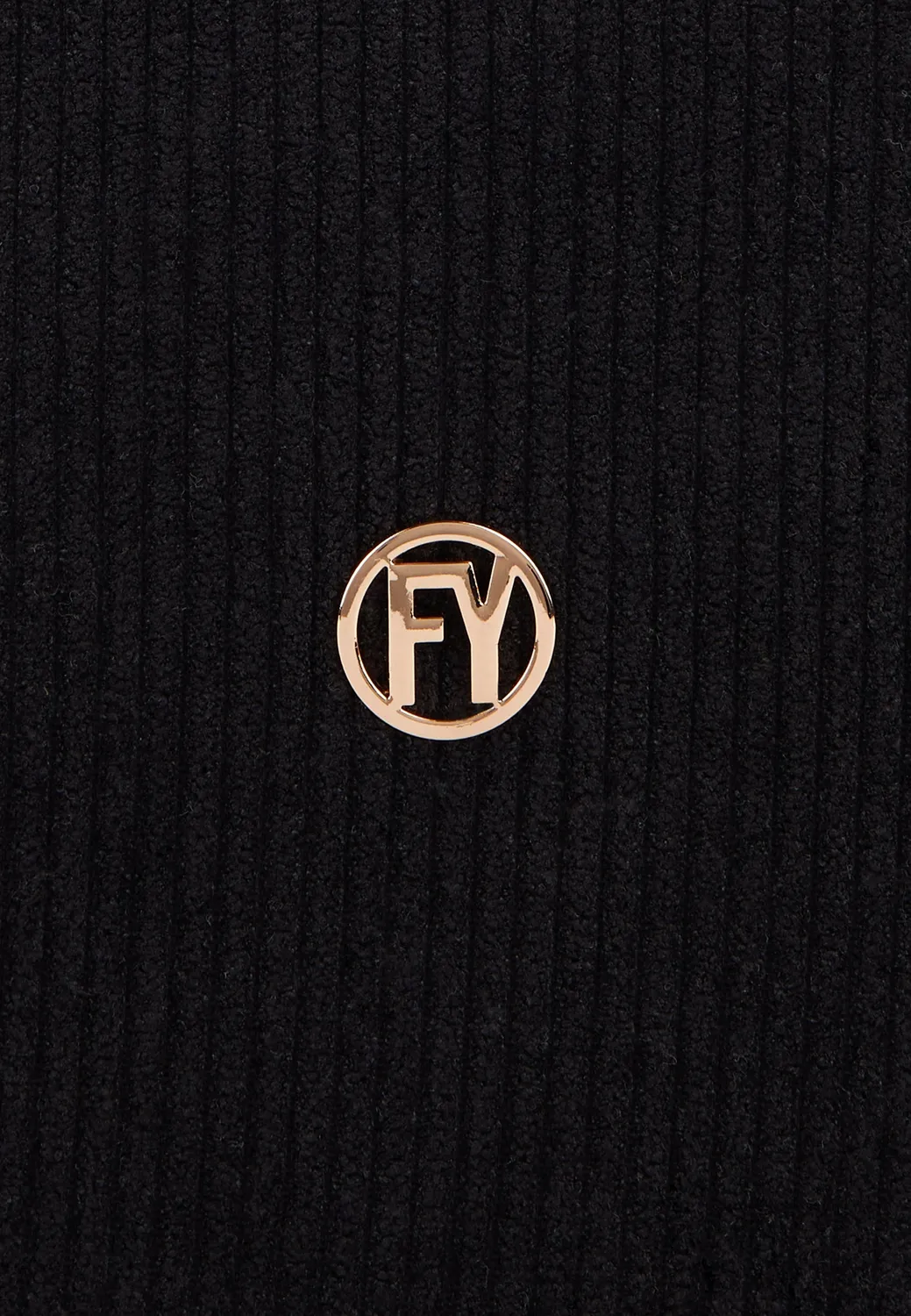 Freddy FY Cord Clutch Einheitsgröße schwarz Goldlogo