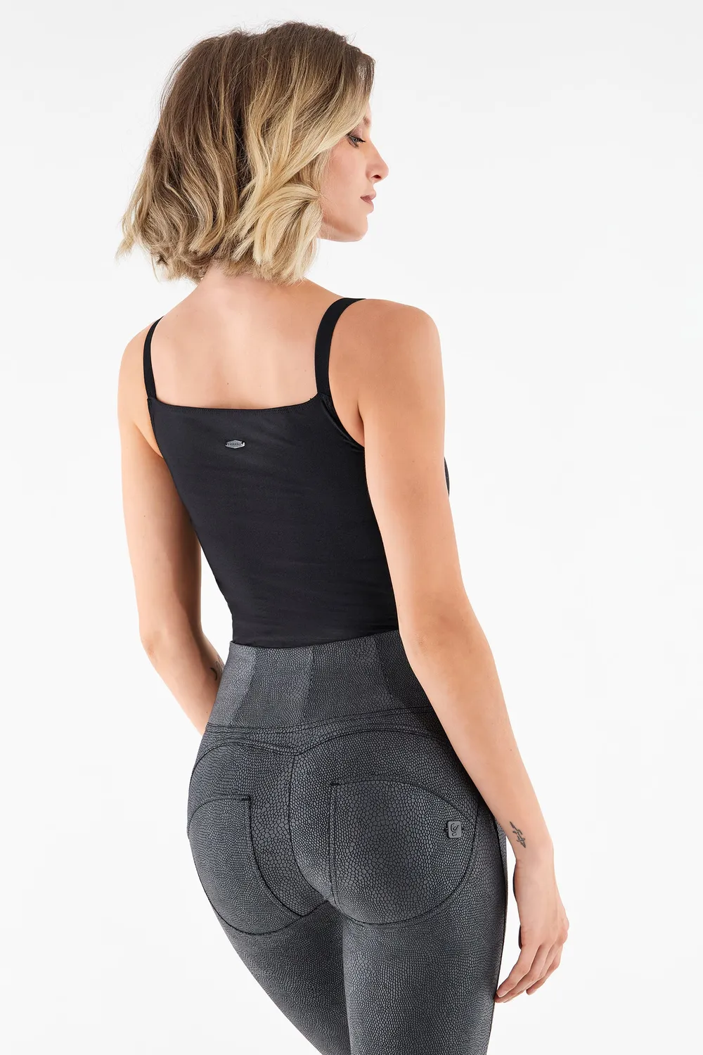 Freddy Jersey Body Schwarz eckiger Ausschnitt