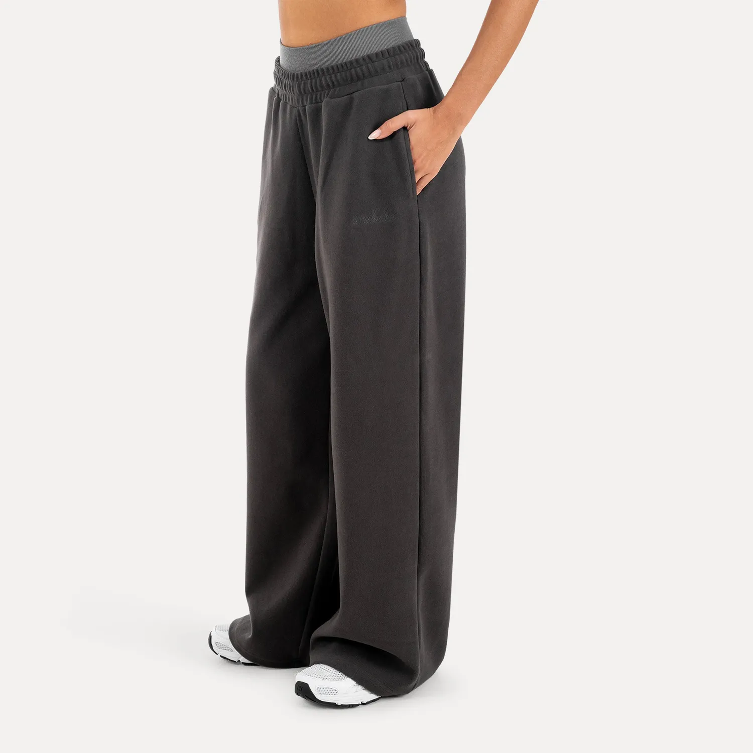 Smilodox Sirel Jogginghose Schwarz Oversize Wide-Leg
