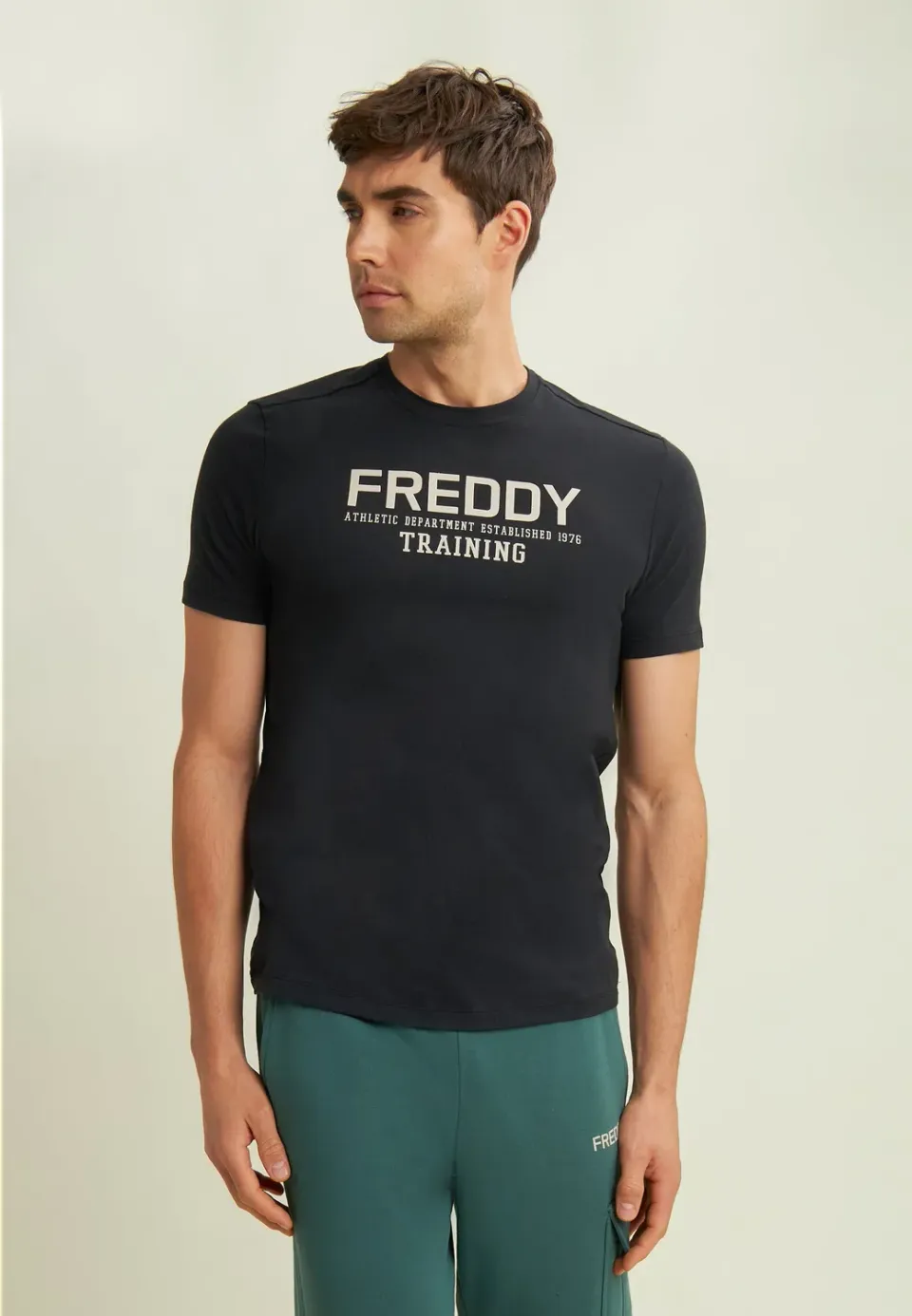 Freddy Logo T-Shirt Herren Saphirblau Camouflage