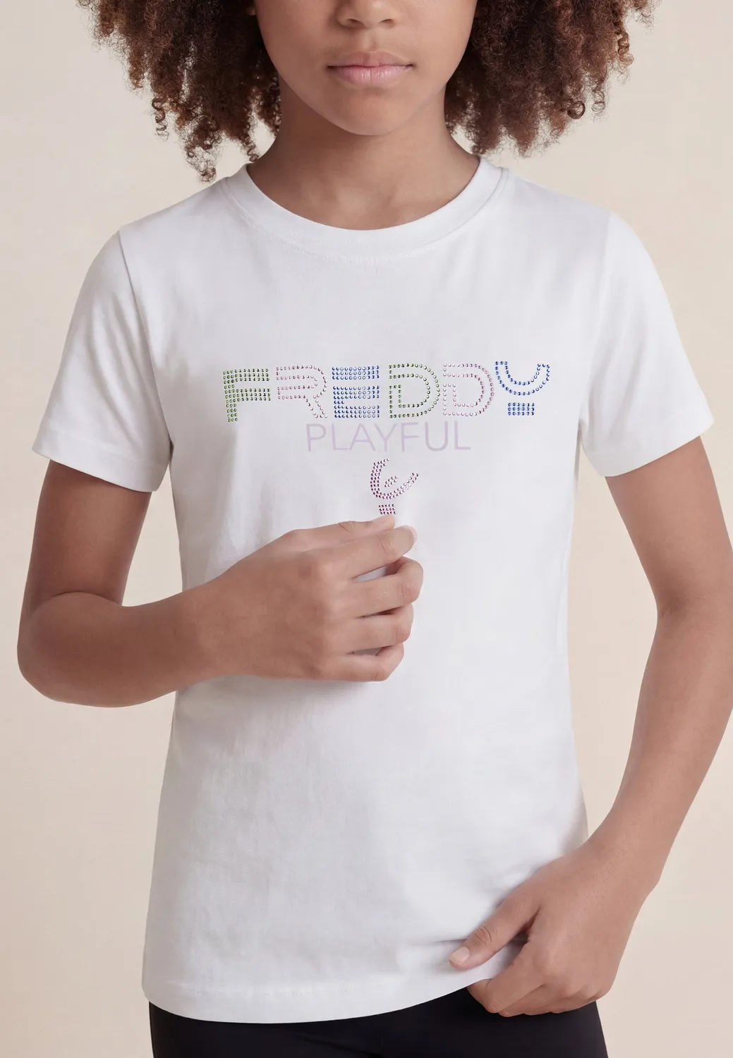 Freddy Playful T-Shirt Mädchen weiß Strass