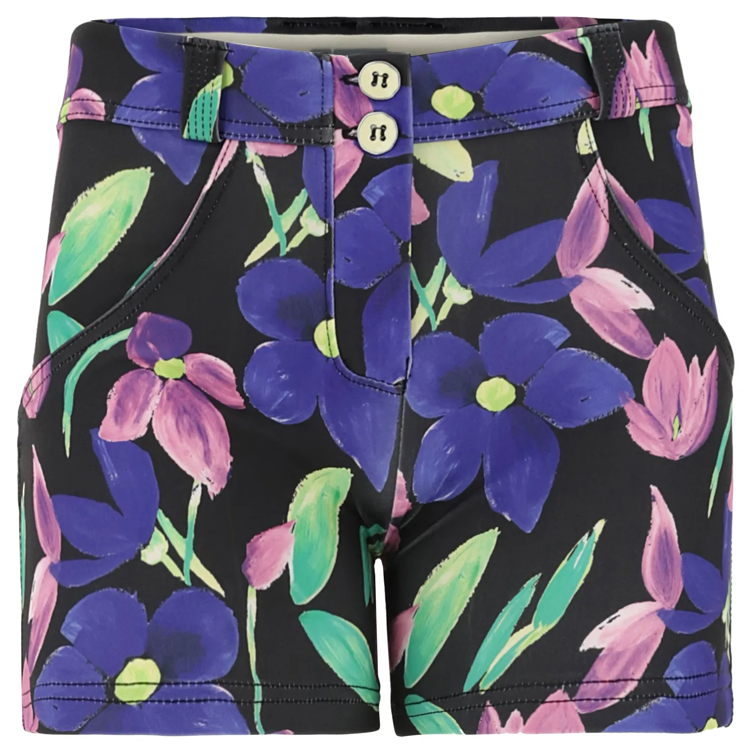 Freddy WR.UP Shorts Technik Blumen schwarz