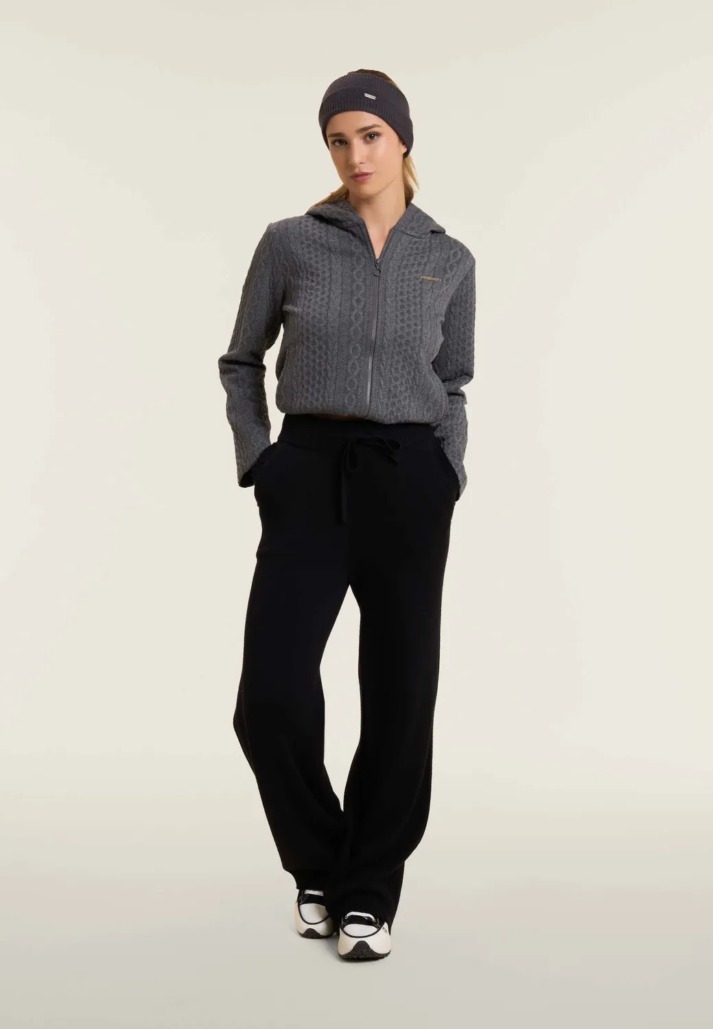 Freddy Wide Leg Trikot Sporthose Damen Schwarz