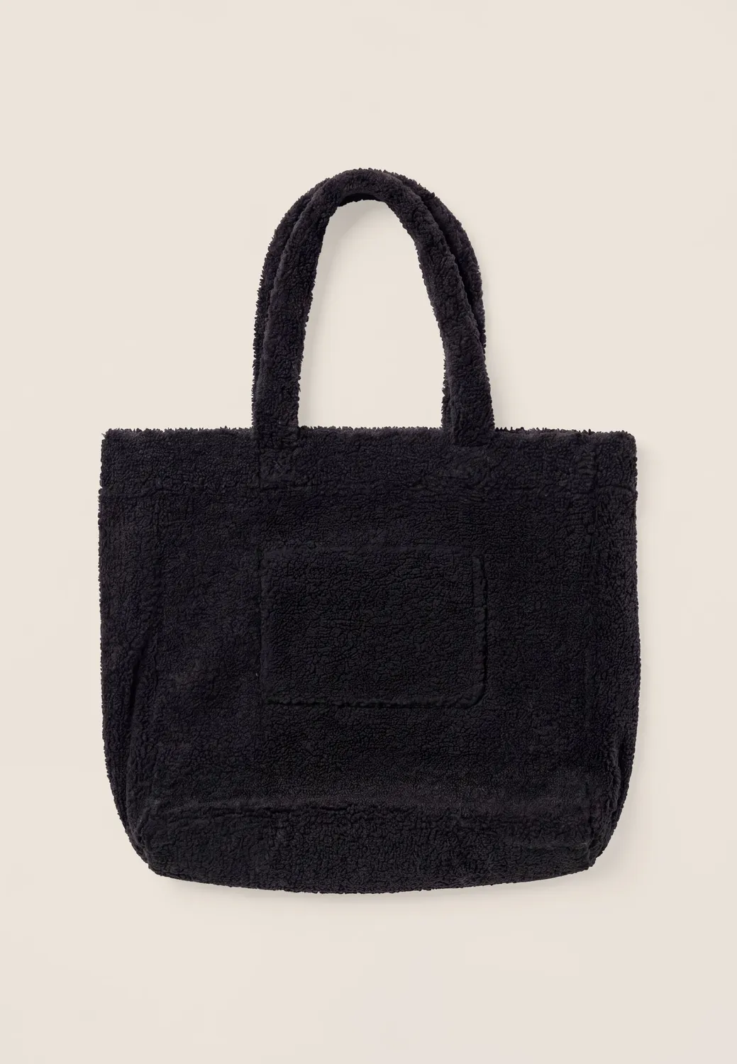 Freddy Tote Tasche Damen Schwarz Sherpa Plüsch