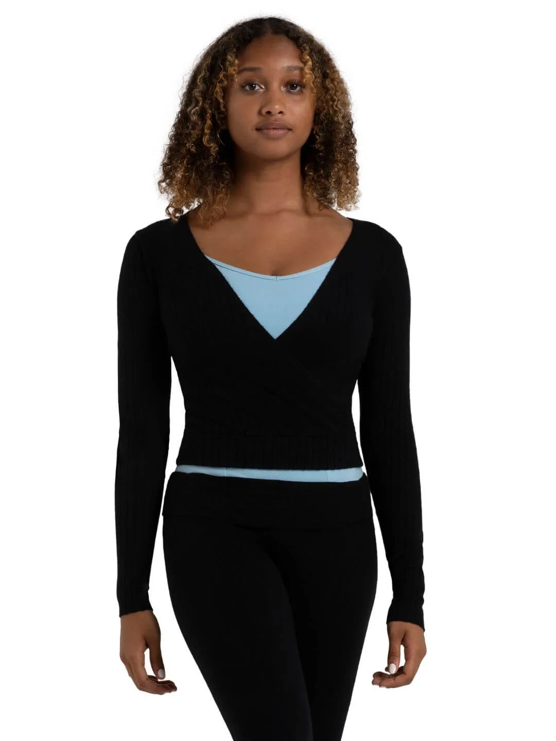 Capezio Harmonie CK11002WD Crossover Pullover Schwarz Langarm