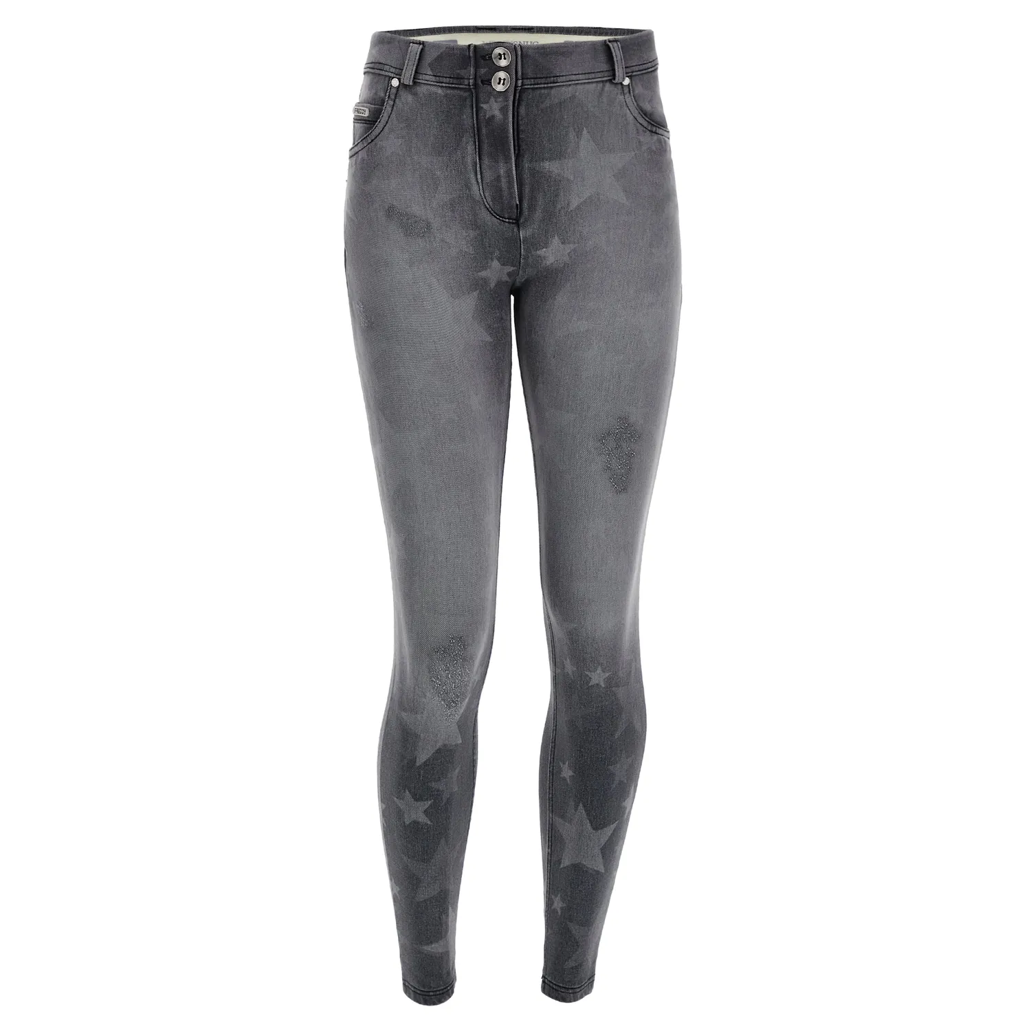 Freddy WR.UP Skinny Jeans Sterneprint grau shaping