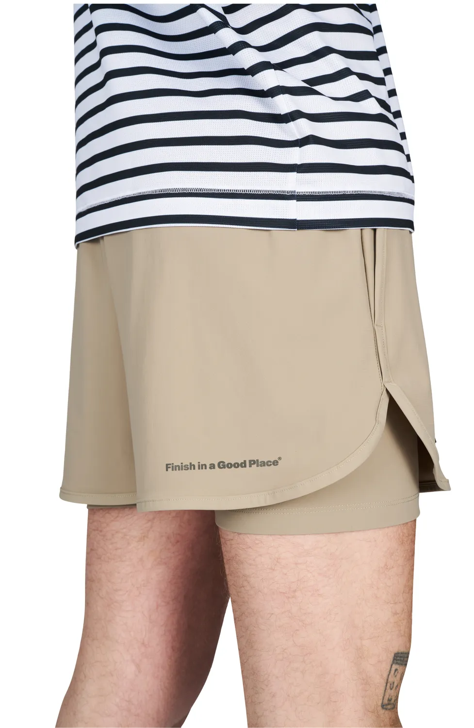 UNNA Flow Shorts 3" Laufshorts Warm Sand mit Innenslip