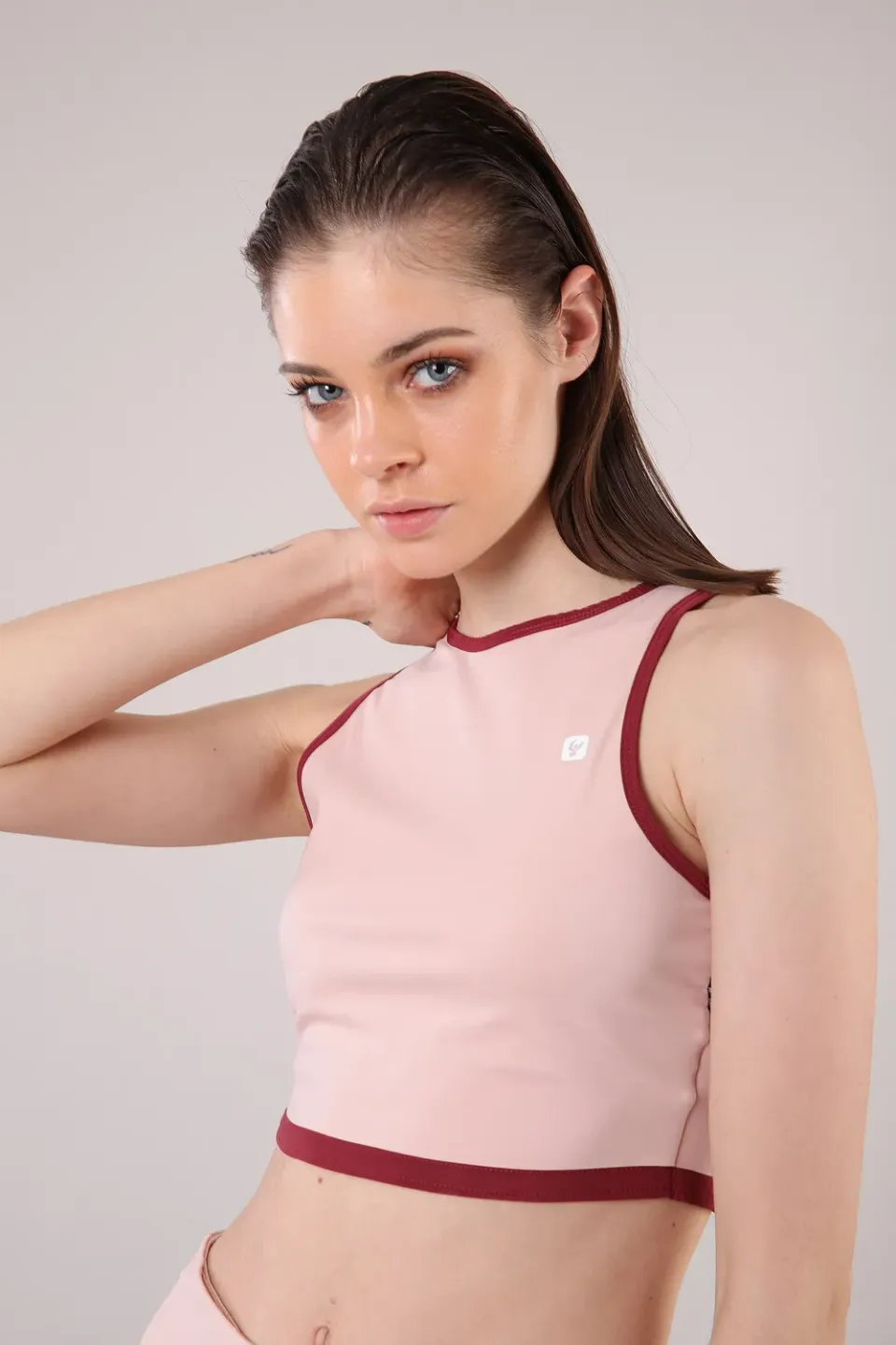 Freddy Yoga Top Damen Cameo Rose Mittlerer Halt
