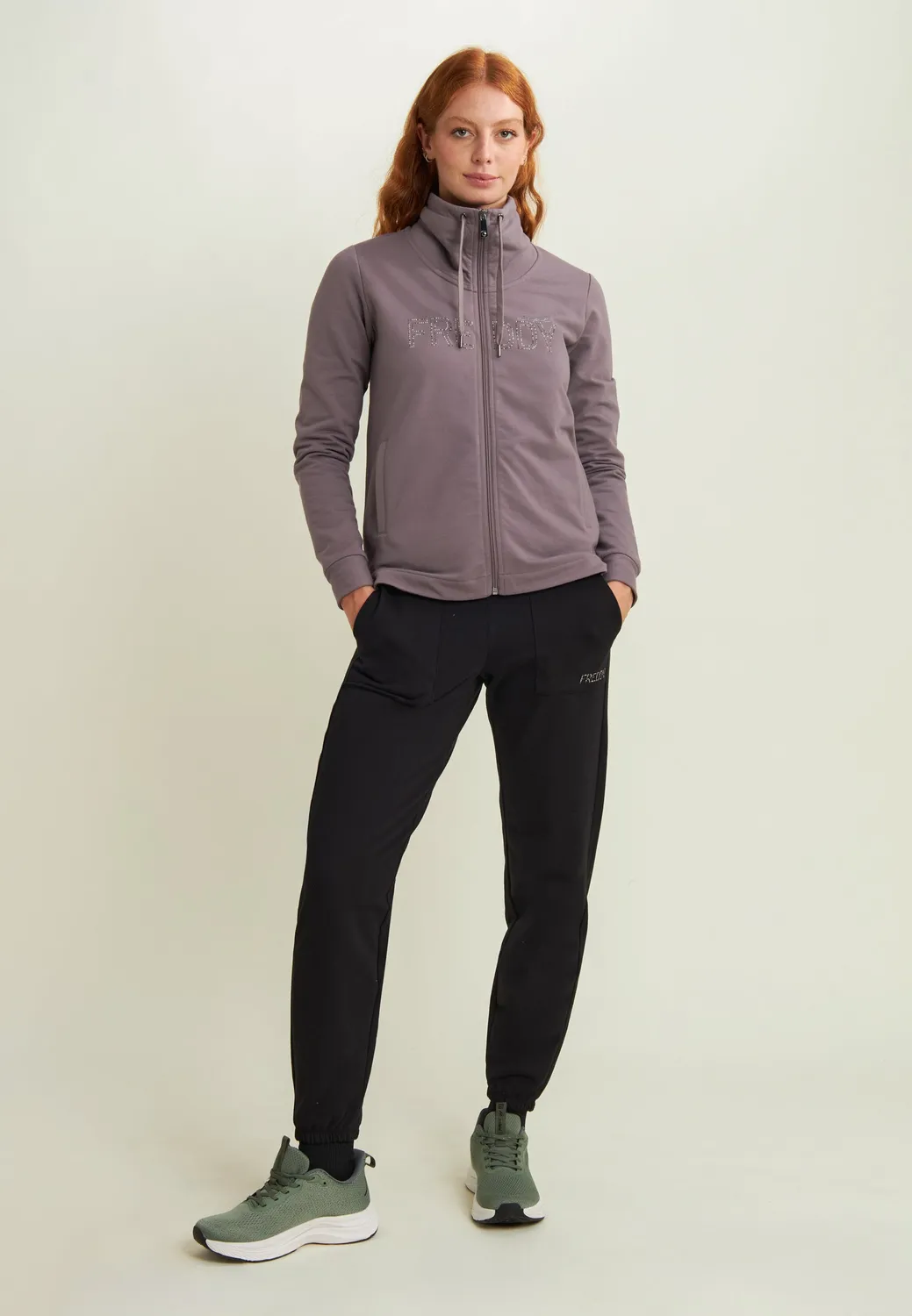 Freddy Regular Sweathose Nero elastischer Saum
