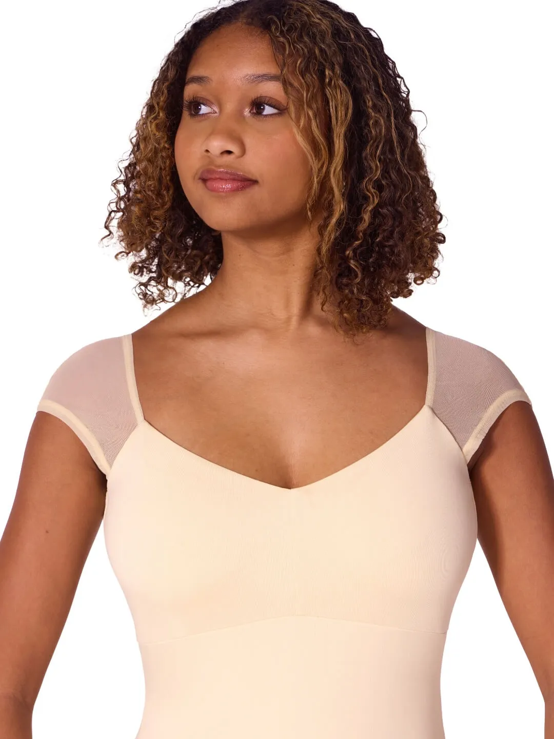 Capezio Moonstruck F12603W Leotard Schwarz Mesh