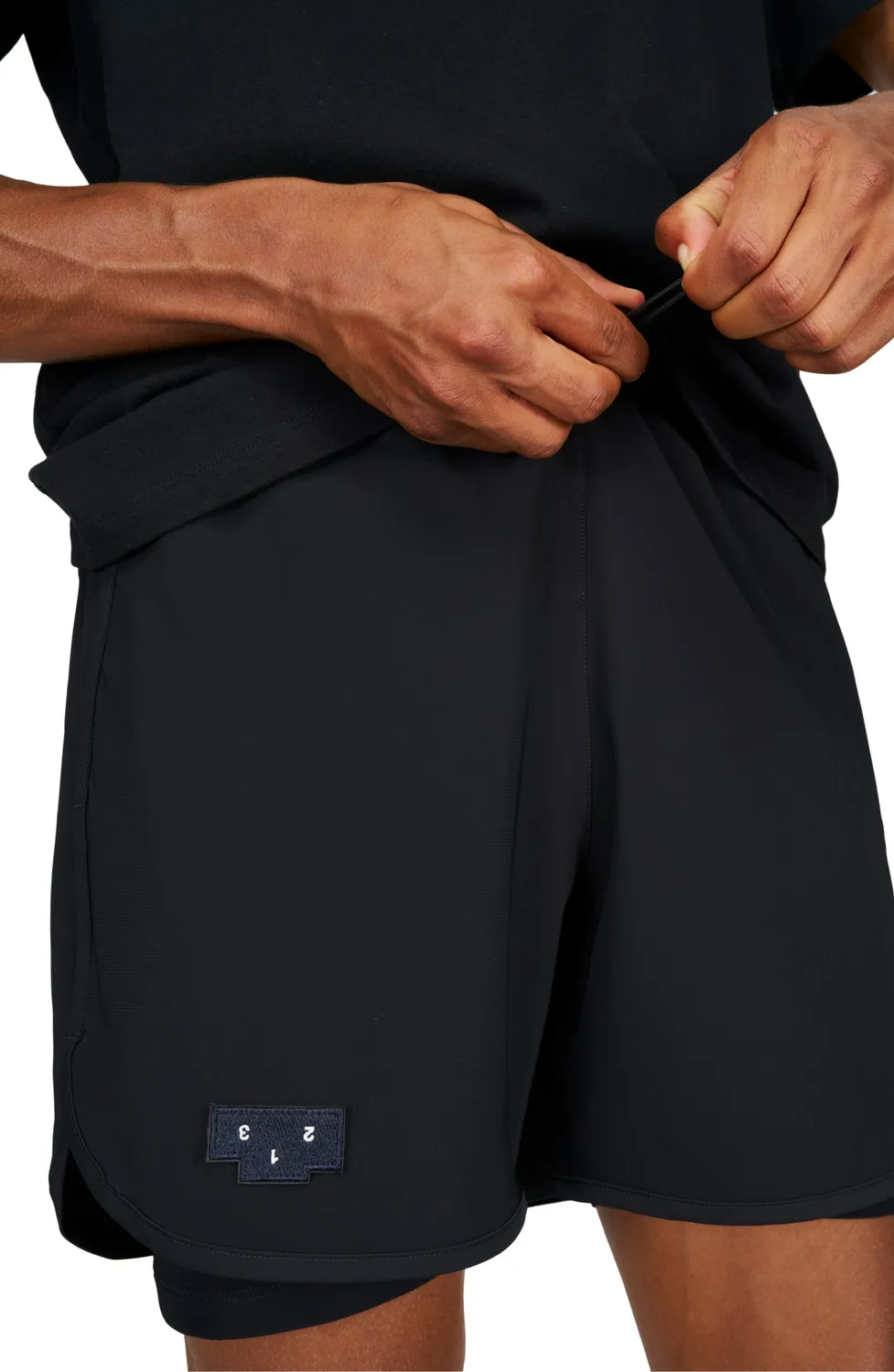 UNNA Flow Shorts 5 Zoll Laufshorts schwarz ECONYL
