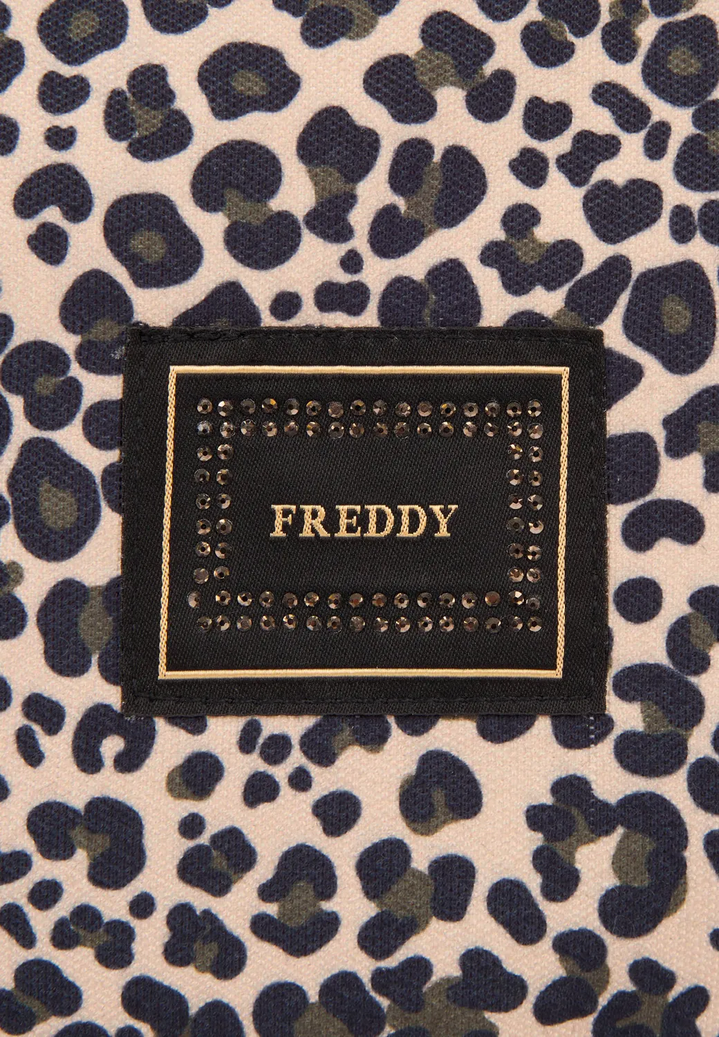 Freddy Canvas Clutch Animalier Zip Whitecap Gray 23cm
