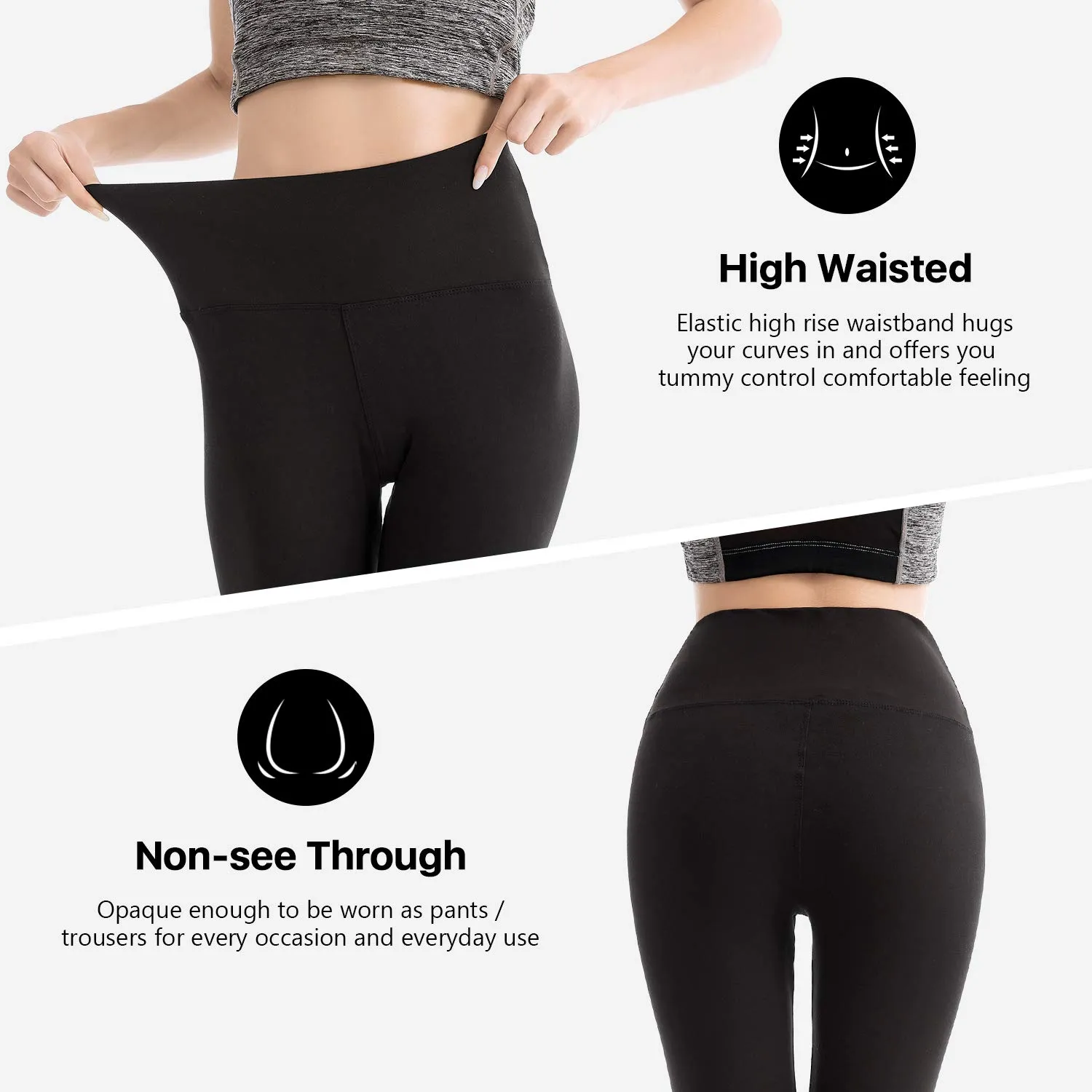 SINOPHANT High Waist Leggings Damen Sportleggings blickdicht
