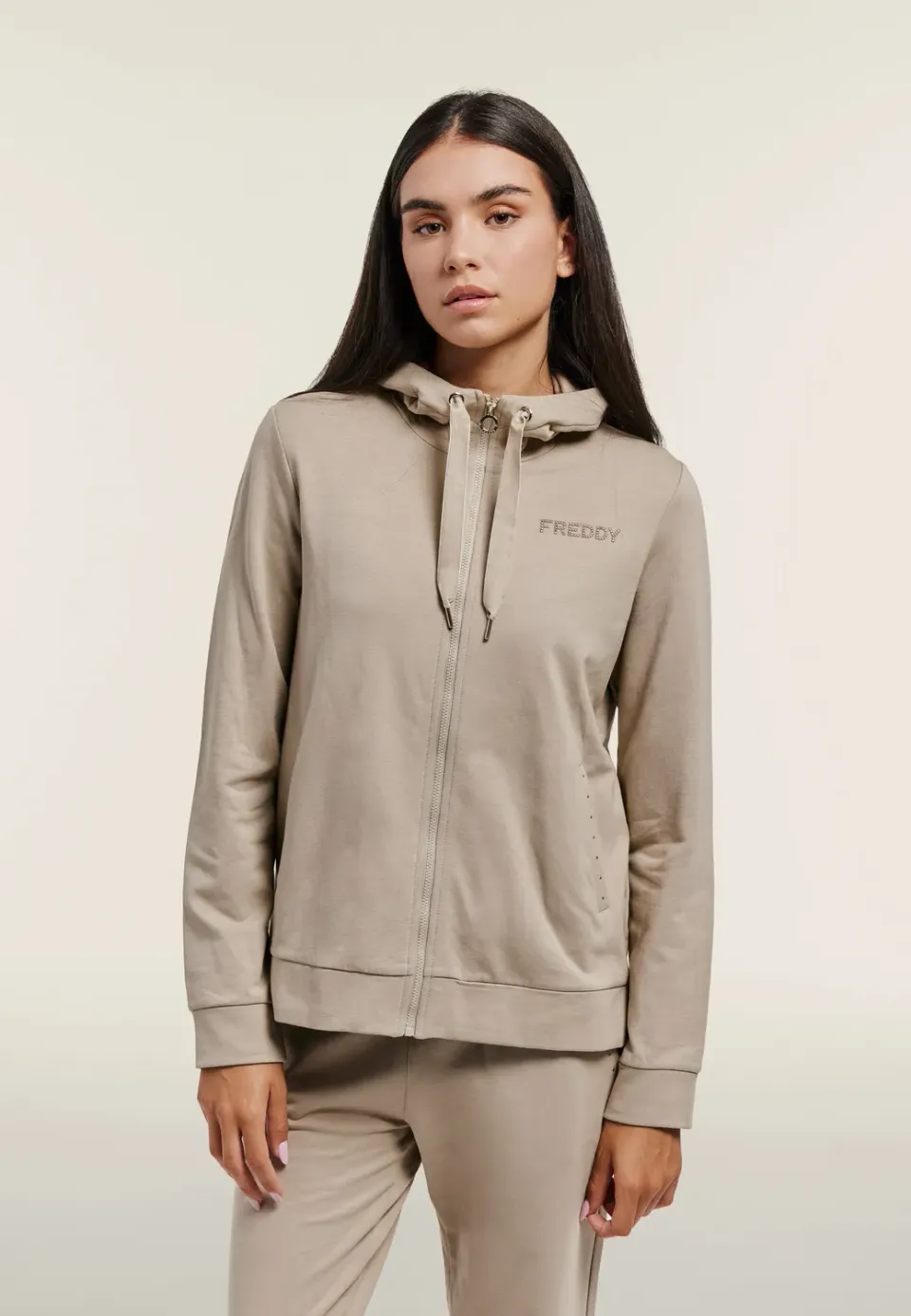Freddy Maxi Logo Hoodie Schwarz Gold
