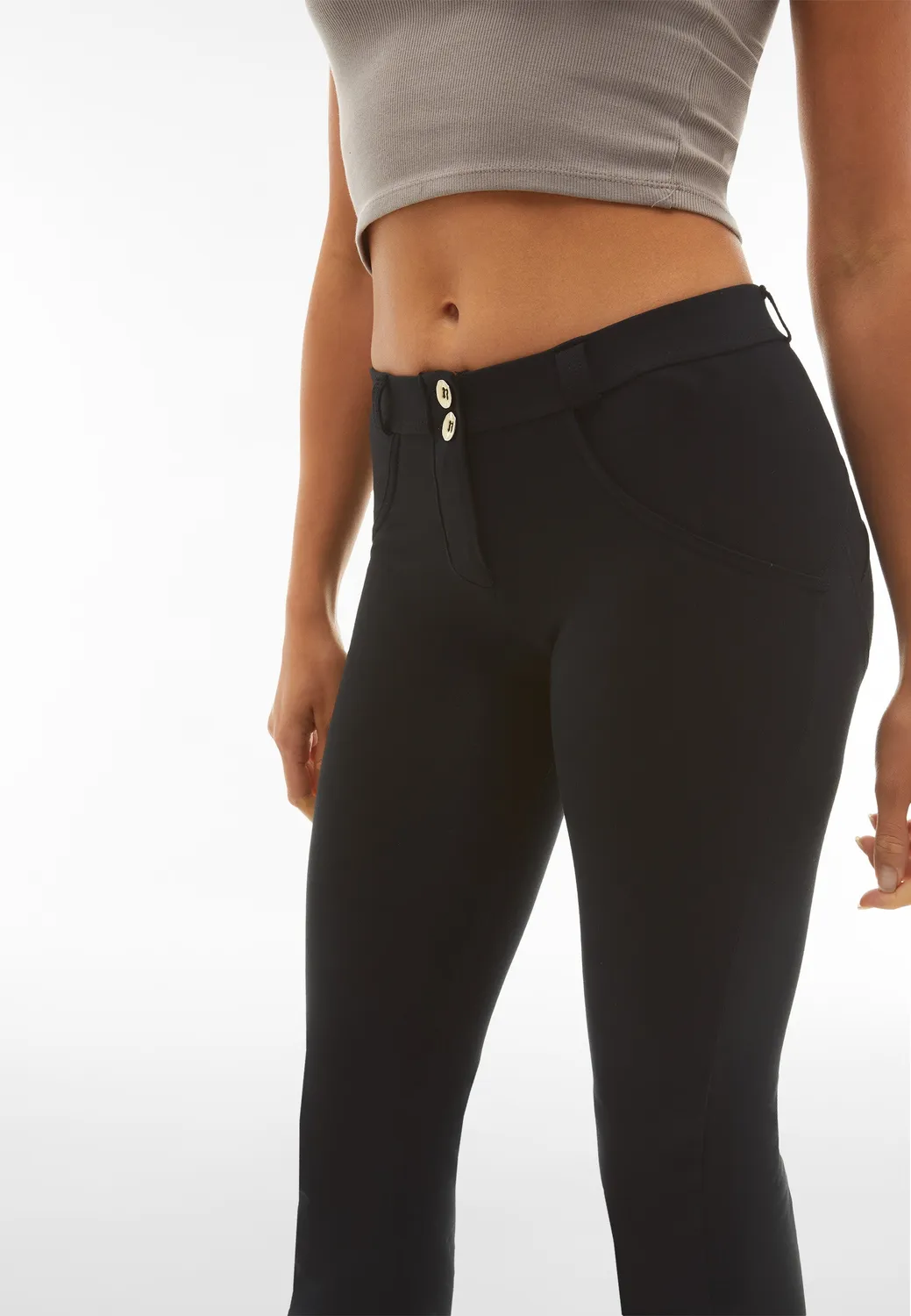 Freddy WR.UP Vita Regular Flare Leggings Schwarz Baumwolle Push-Up