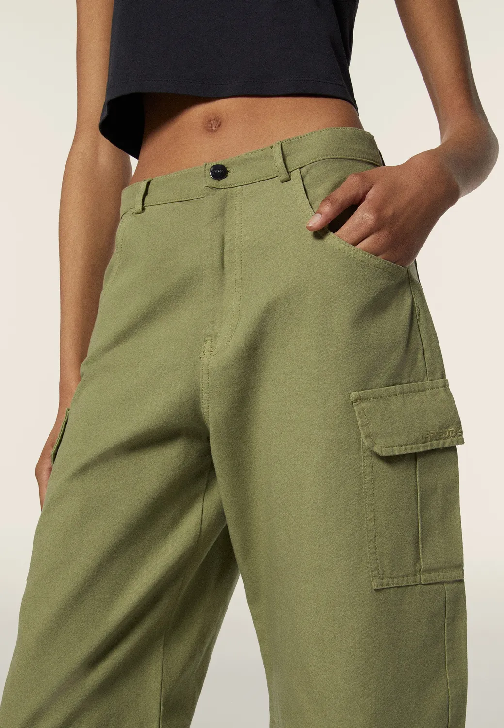 Freddy Cargo Hose Carrot Fit Black Direct Dyed