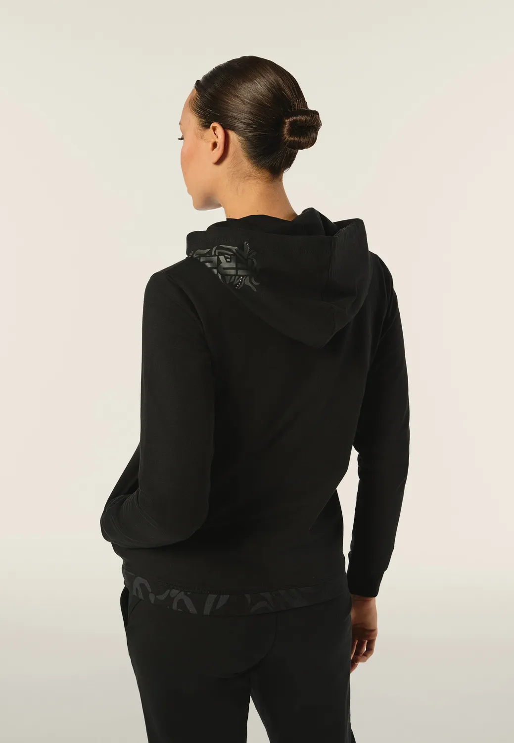 Freddy Allover Leaves Zip Hoodie Kapuzenpulli Schwarz
