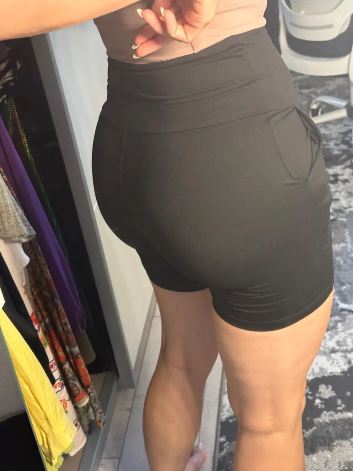 SINOPHANT High Waist Radlerhose Damen kurz mit Tasche Sommer