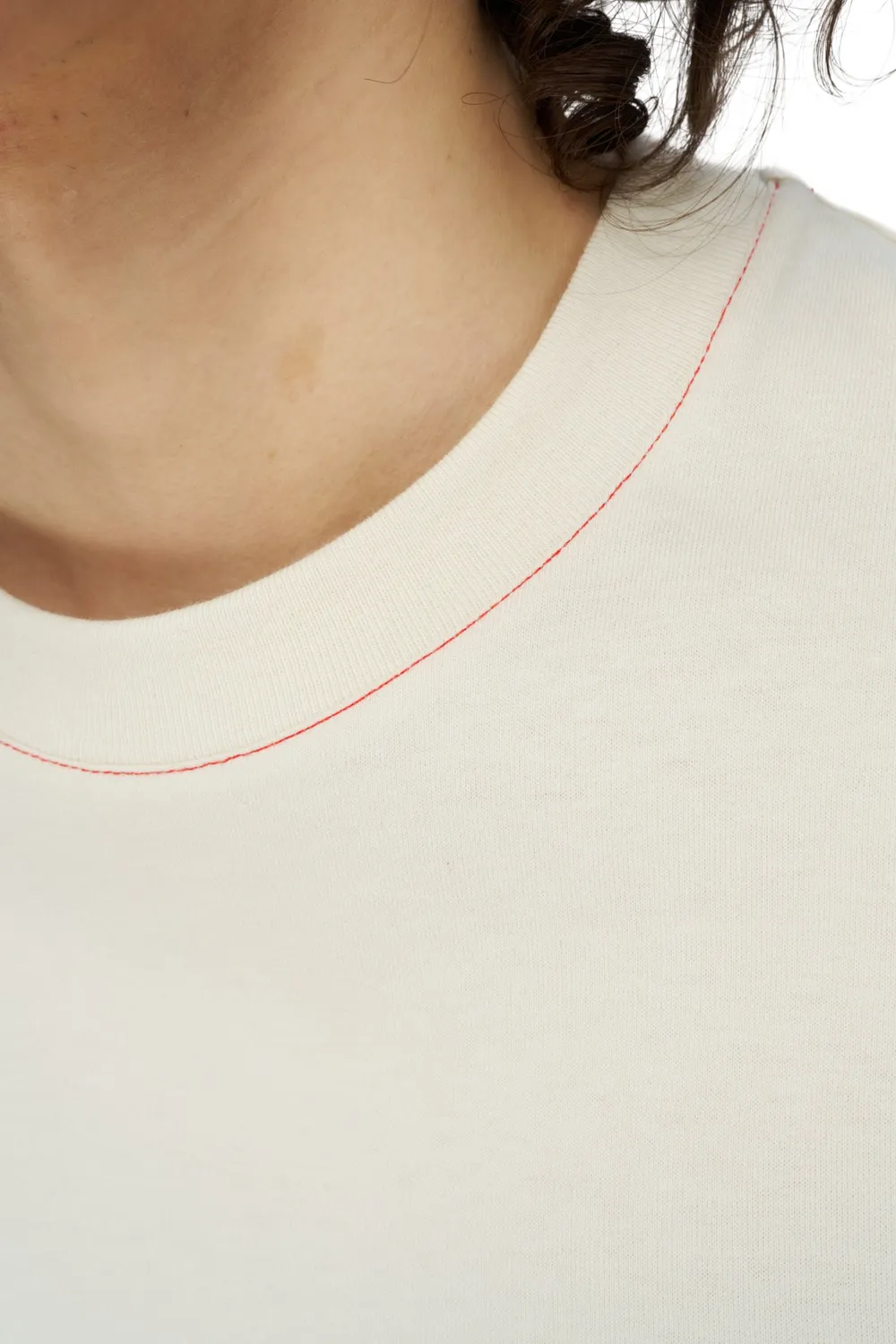 UNNA Born To Jog Tee T-Shirt Vanilla White