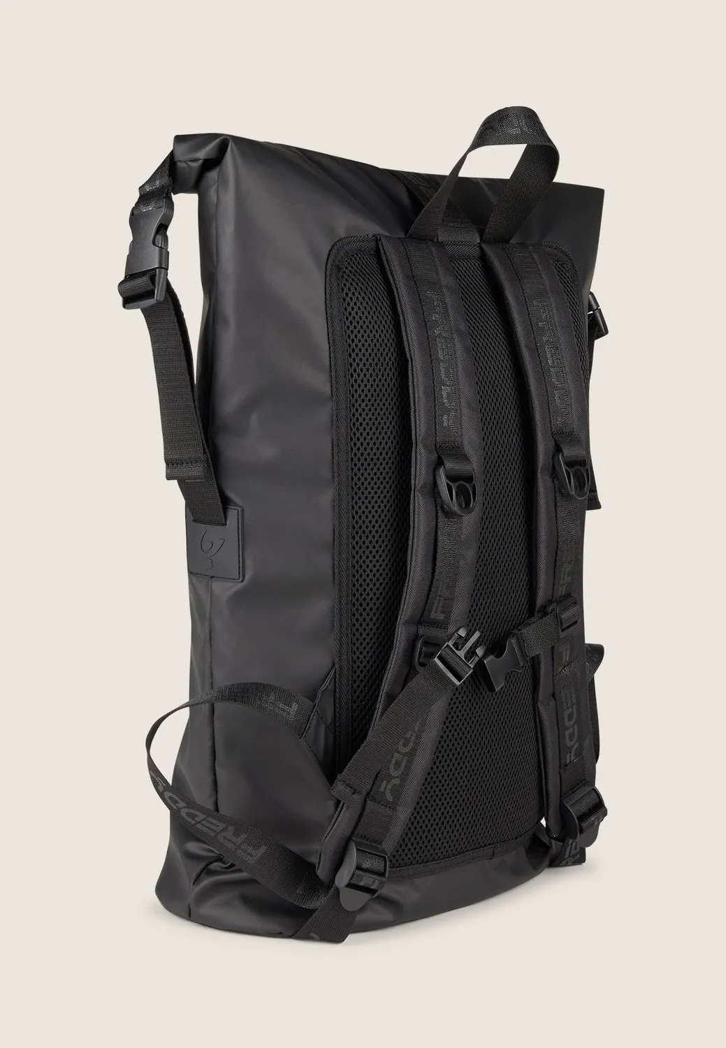 Freddy Rucksack Roll-Top wasserdicht Polyester schwarz