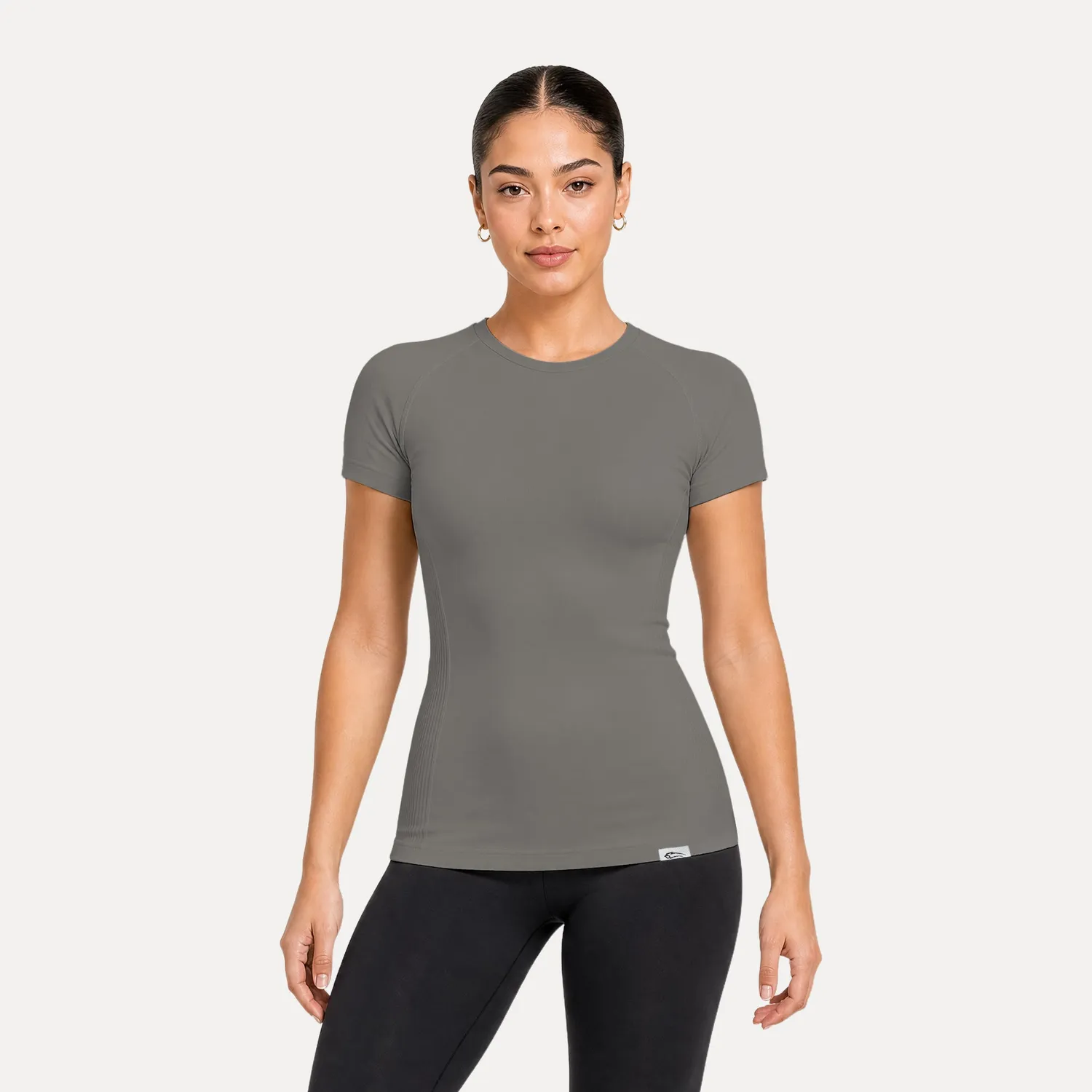 Smilodox Lunara Lyana T-Shirt Damen Schwarz elastisch