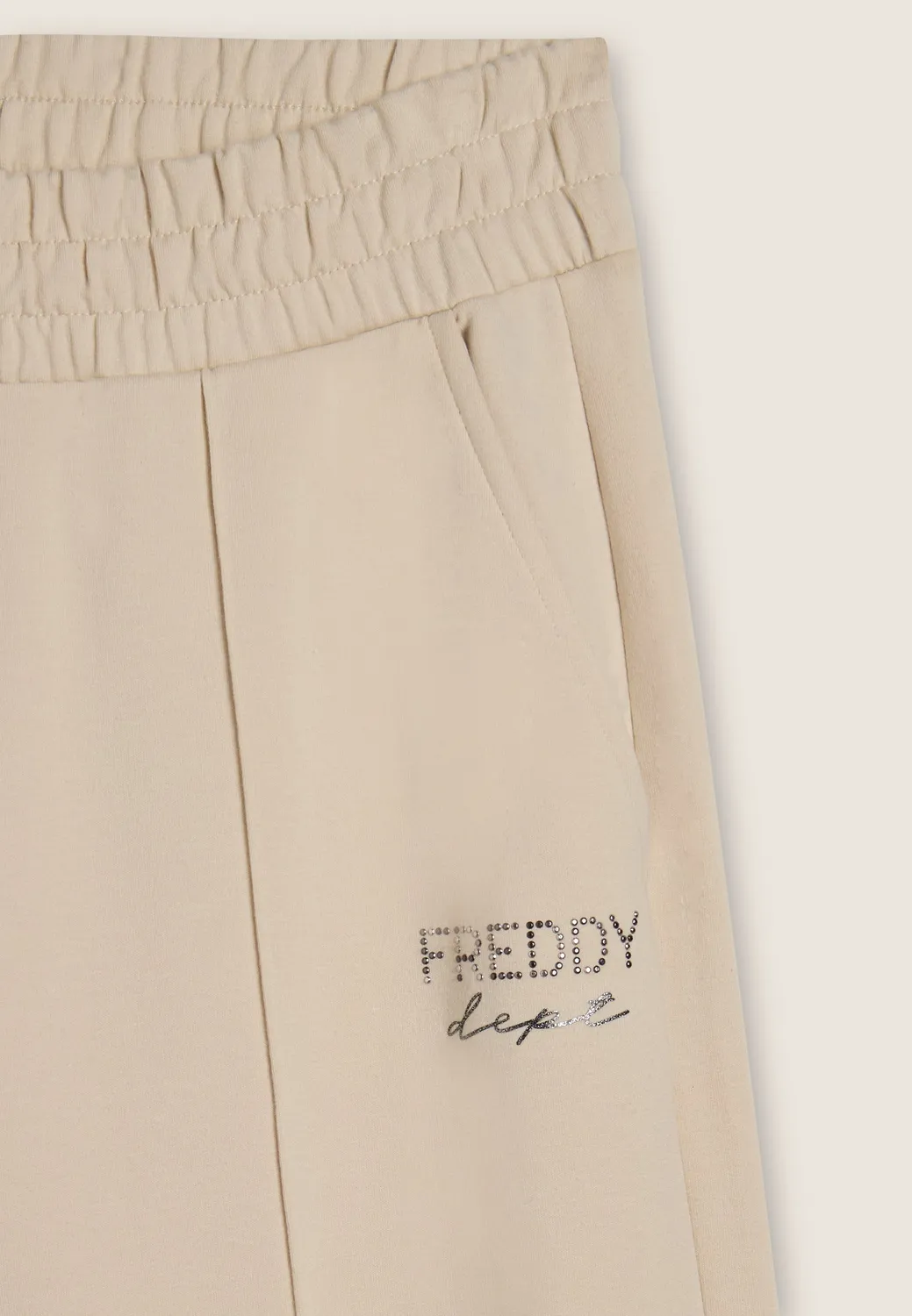 Freddy Wide Leg Sweathose Schwarz mit Biesennaht