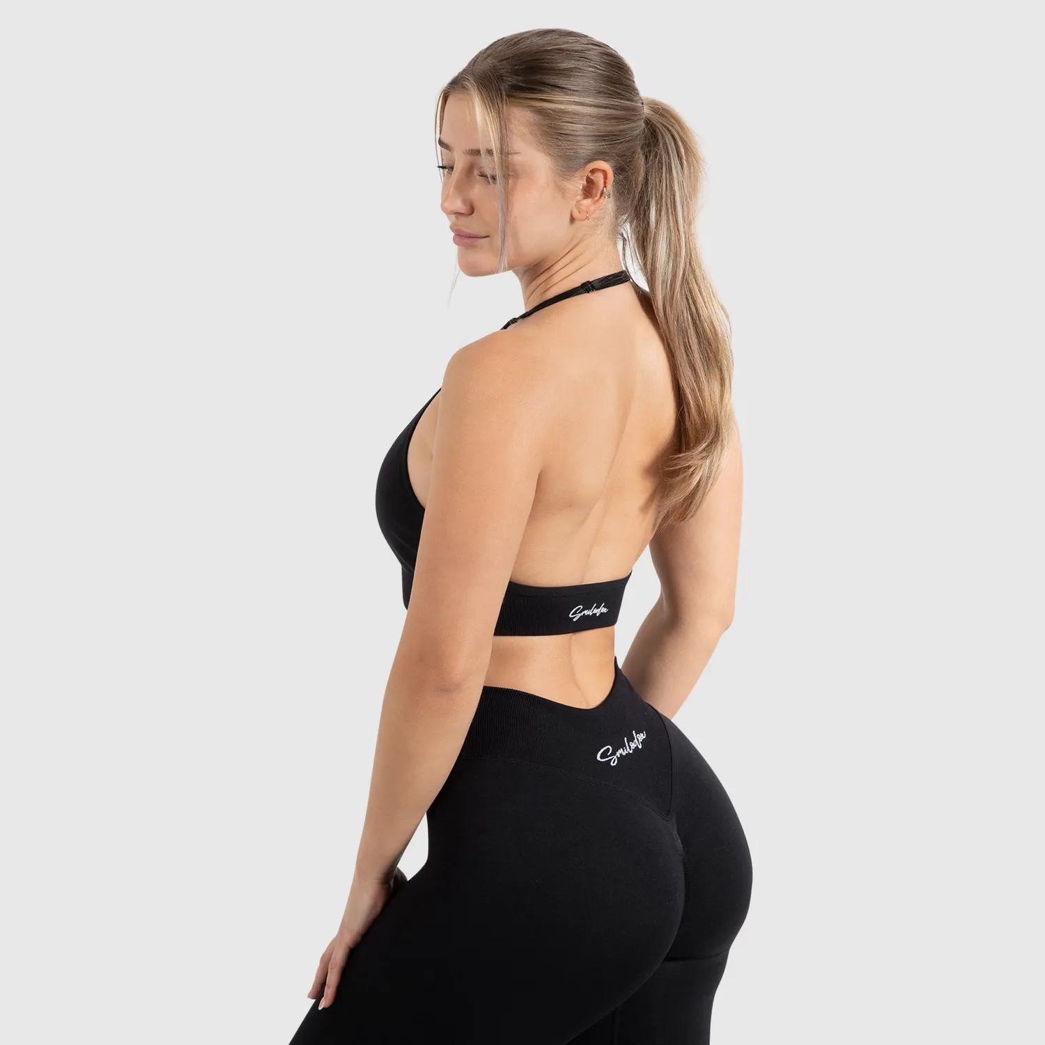 Smilodox Cetrina Scrunch Silvia Sport-BH Schwarz Scrunch