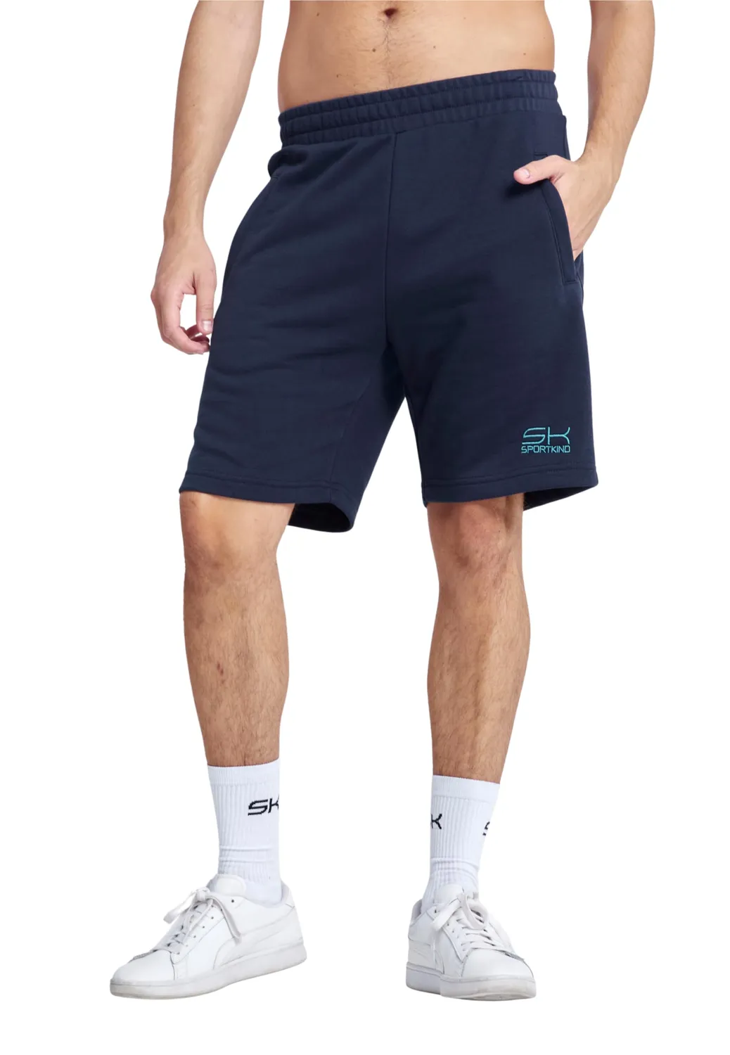 SPORTKIND Shorts Baumwolle Herren Hose mit RV-Taschen