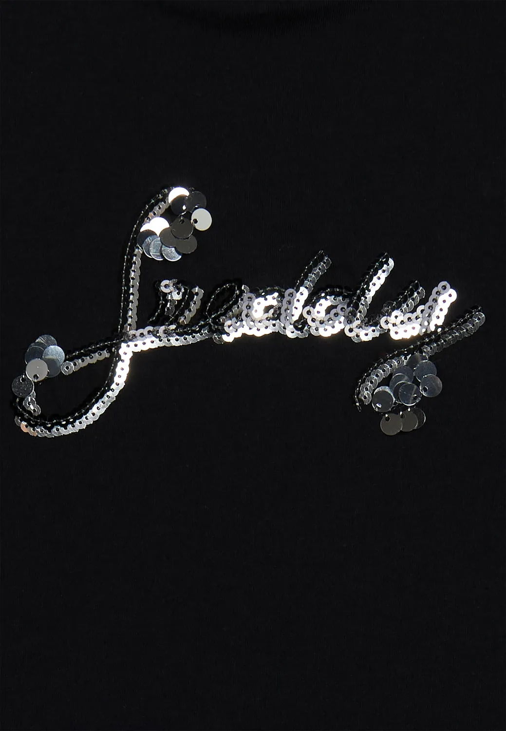 Freddy Supima T-Shirt Pailletten-Logo Nero S