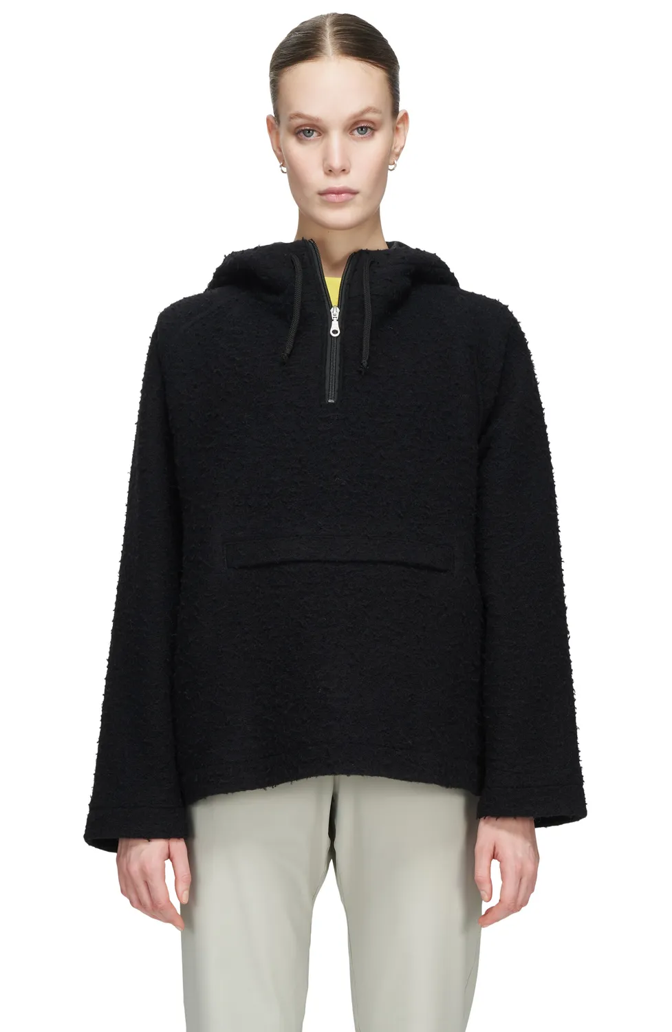 UNNA Walkman Damen Anorak schwarz Wolle