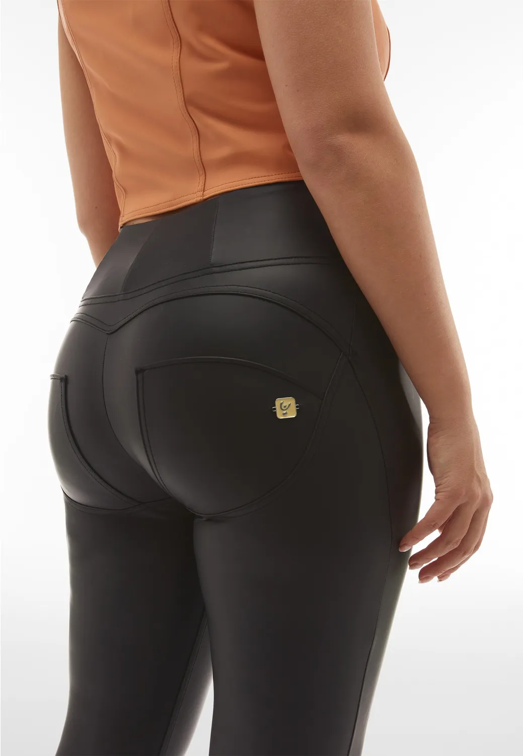 Freddy WR.UP 7/8 Push-up Leggings Kunstleder schwarz